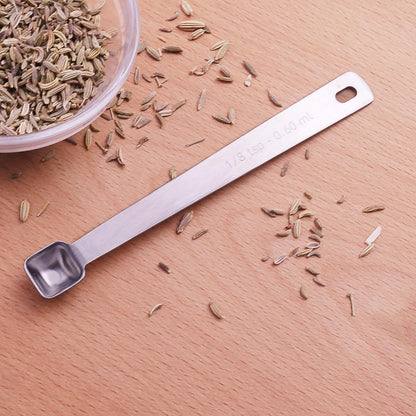 1PCS 1/8tsp(0.6ml) Tiny Measuring Spoon, Small Teaspoon for Tiny Amounts | High Precision, Food-Grade Stainless Steel, ‌Rust-Free, Dishwasher-Safe, Easy-Read Markings, Multi-Purpose, Sturdy & Durable