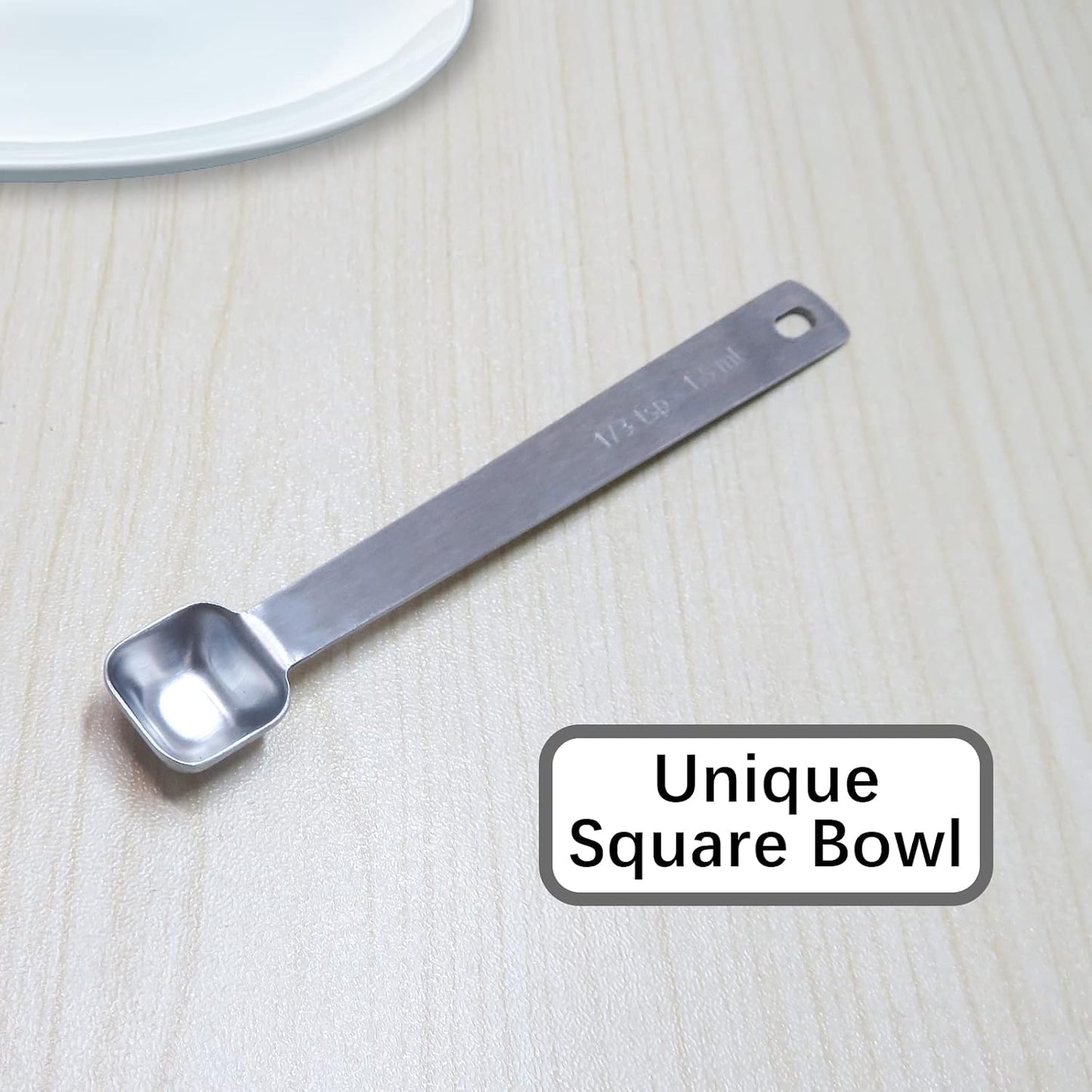 1PCS 1/8tsp(0.6ml) Tiny Measuring Spoon, Small Teaspoon for Tiny Amounts | High Precision, Food-Grade Stainless Steel, ‌Rust-Free, Dishwasher-Safe, Easy-Read Markings, Multi-Purpose, Sturdy & Durable