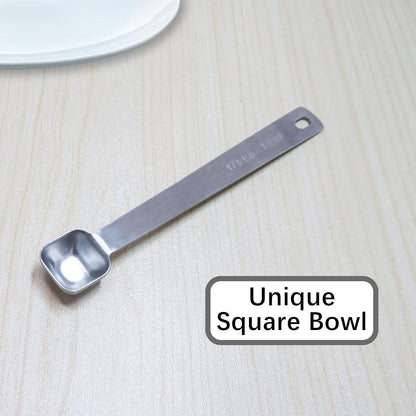 1PCS 1/8tsp(0.6ml) Tiny Measuring Spoon, Small Teaspoon for Tiny Amounts | High Precision, Food-Grade Stainless Steel, ‌Rust-Free, Dishwasher-Safe, Easy-Read Markings, Multi-Purpose, Sturdy & Durable