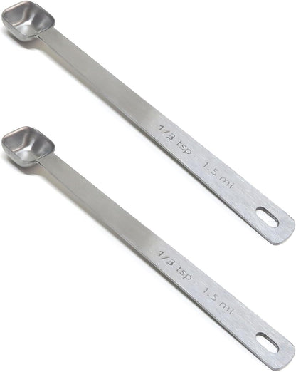 1PCS 1/8tsp(0.6ml) Tiny Measuring Spoon, Small Teaspoon for Tiny Amounts | High Precision, Food-Grade Stainless Steel, ‌Rust-Free, Dishwasher-Safe, Easy-Read Markings, Multi-Purpose, Sturdy & Durable