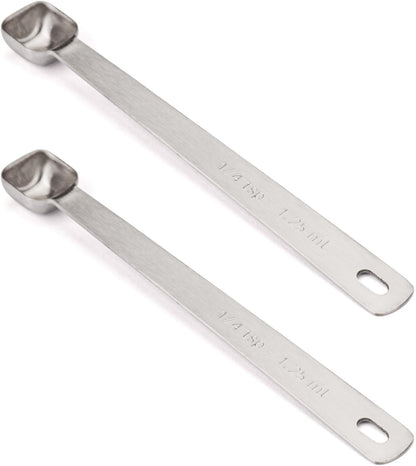 1PCS 1/8tsp(0.6ml) Tiny Measuring Spoon, Small Teaspoon for Tiny Amounts | High Precision, Food-Grade Stainless Steel, ‌Rust-Free, Dishwasher-Safe, Easy-Read Markings, Multi-Purpose, Sturdy & Durable