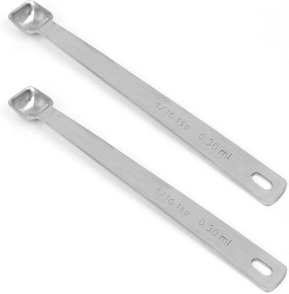 1PCS 1/8tsp(0.6ml) Tiny Measuring Spoon, Small Teaspoon for Tiny Amounts | High Precision, Food-Grade Stainless Steel, ‌Rust-Free, Dishwasher-Safe, Easy-Read Markings, Multi-Purpose, Sturdy & Durable