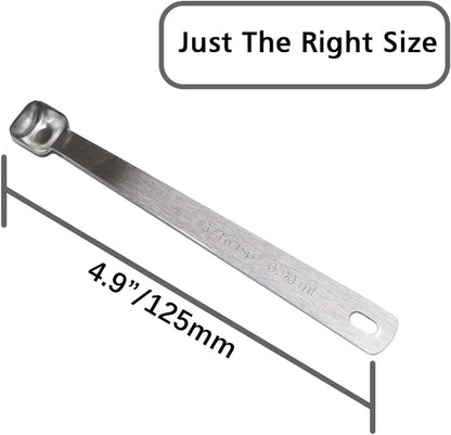 1PCS 1/8tsp(0.6ml) Tiny Measuring Spoon, Small Teaspoon for Tiny Amounts | High Precision, Food-Grade Stainless Steel, ‌Rust-Free, Dishwasher-Safe, Easy-Read Markings, Multi-Purpose, Sturdy & Durable