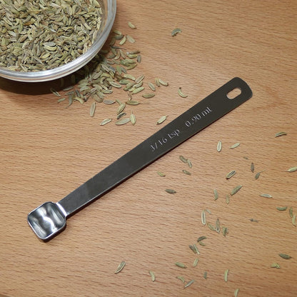 1PCS 1/8tsp(0.6ml) Tiny Measuring Spoon, Small Teaspoon for Tiny Amounts | High Precision, Food-Grade Stainless Steel, ‌Rust-Free, Dishwasher-Safe, Easy-Read Markings, Multi-Purpose, Sturdy & Durable