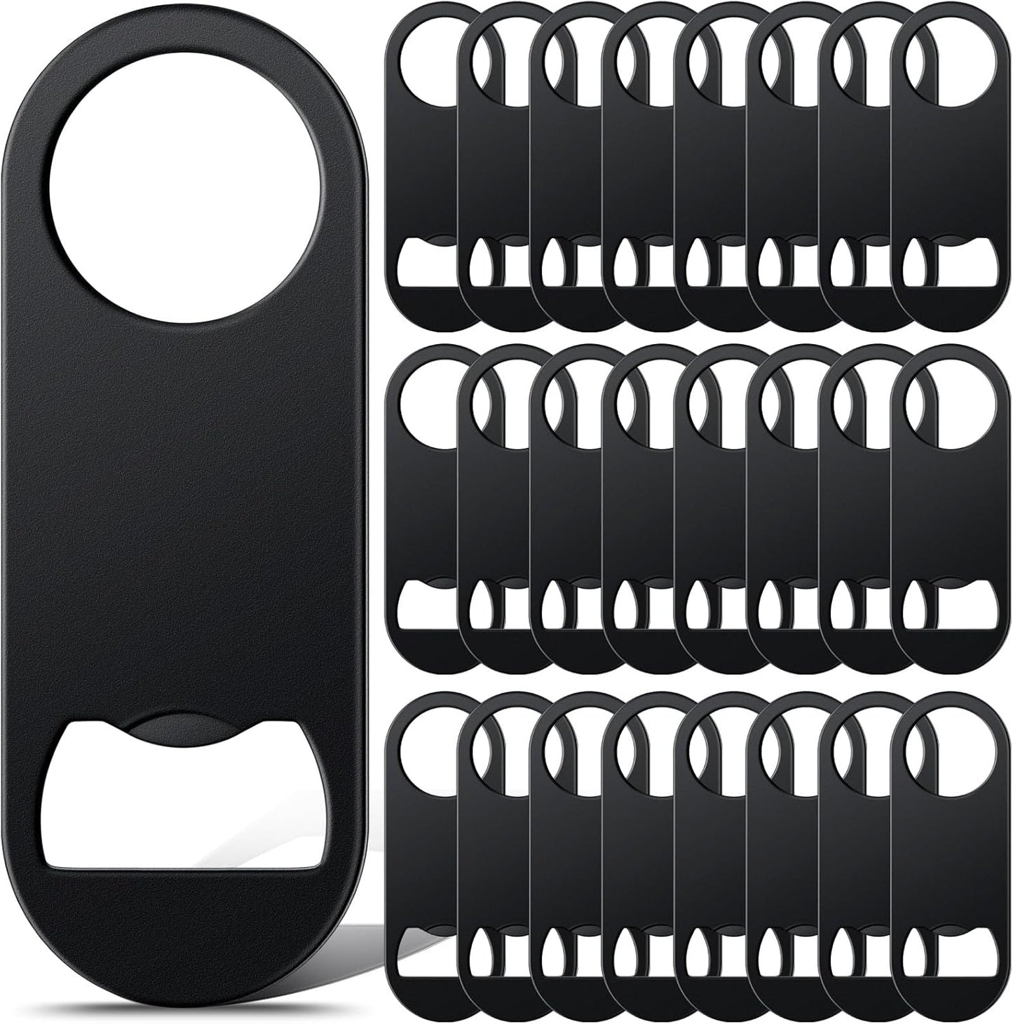 50 Pcs Bottle Openers Stainless Steel Flat Bottle Opener Bulk 3.4 x 1.3 Inches Bartender Beer Key Soda Can Mini Speed for Kitchen, Bar or Restaurant