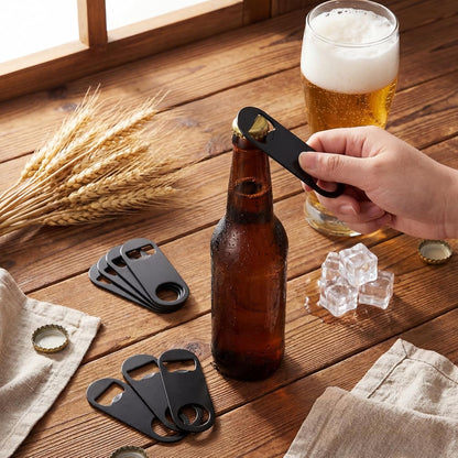 50 Pcs Bottle Openers Stainless Steel Flat Bottle Opener Bulk 3.4 x 1.3 Inches Bartender Beer Key Soda Can Mini Speed for Kitchen, Bar or Restaurant