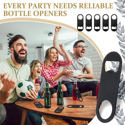 50 Pcs Bottle Openers Stainless Steel Flat Bottle Opener Bulk 3.4 x 1.3 Inches Bartender Beer Key Soda Can Mini Speed for Kitchen, Bar or Restaurant