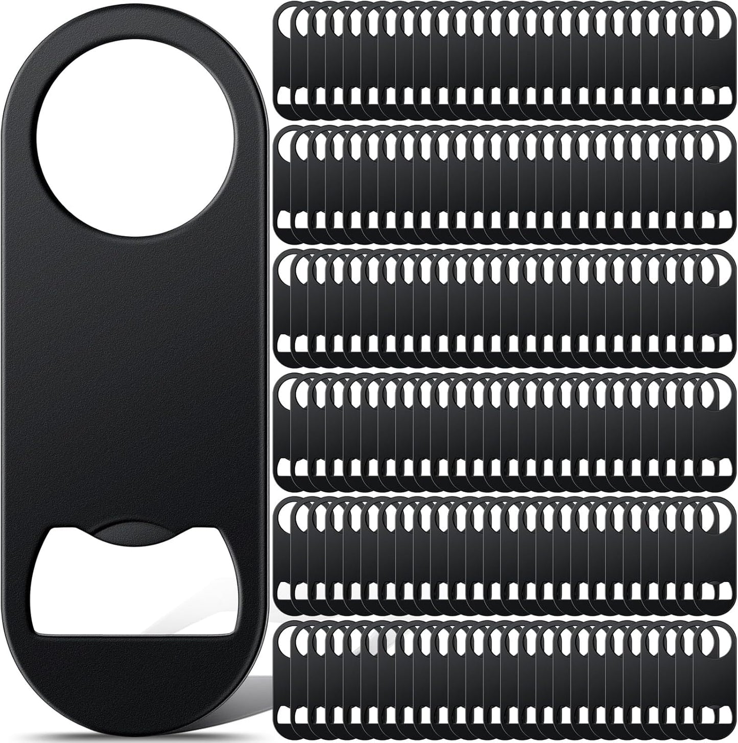 50 Pcs Bottle Openers Stainless Steel Flat Bottle Opener Bulk 3.4 x 1.3 Inches Bartender Beer Key Soda Can Mini Speed for Kitchen, Bar or Restaurant