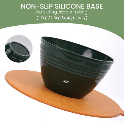 LISI 12-Piece Mixing Bowls Set, 6 Bowls with Clear Lids, Microwave Safe
