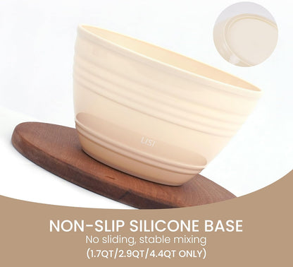 LISI 12-Piece Mixing Bowls Set, 6 Bowls with Clear Lids, Microwave Safe