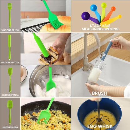 LISI 12-Piece Mixing Bowls Set, 6 Bowls with Clear Lids, Microwave Safe