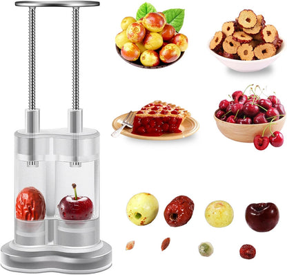 Cherry Pitter Tool, Multi Stoner Fruit Remover with Stainless Steel Rod, Dates Pitting Device for Red Dates, Hawthorn, Cherries, Jujubes
