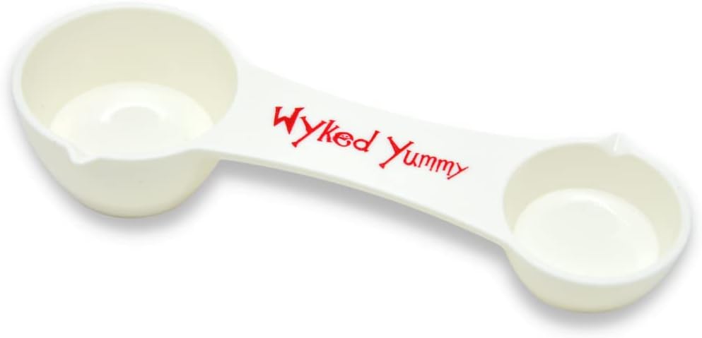 All in One Measuring Spoon for Dry & Liquid Ingredients for Preparing, Baking, Cooking - 4-in-One Kitchen Utensil has 1 Tablespoon, 1 Teaspoon, ½ Teaspoon, ¼ Teaspoon