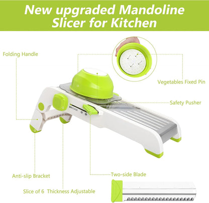 Mandoline Slicer for Kitchen, Adjustable Vegetable Potato Slicer