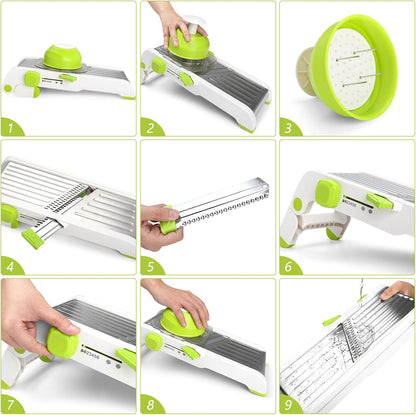 Mandoline Slicer for Kitchen, Adjustable Vegetable Potato Slicer