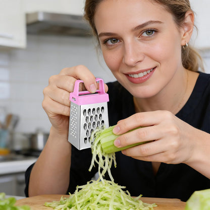 6-Pack Mini Cheese Grater Stainless Steel Hand Grater Box for Garlic Ginger Vegetables Fruit Slicing Shredding Mashing Non-Slip Handle 2.63 X 1.45 X 1.06 in