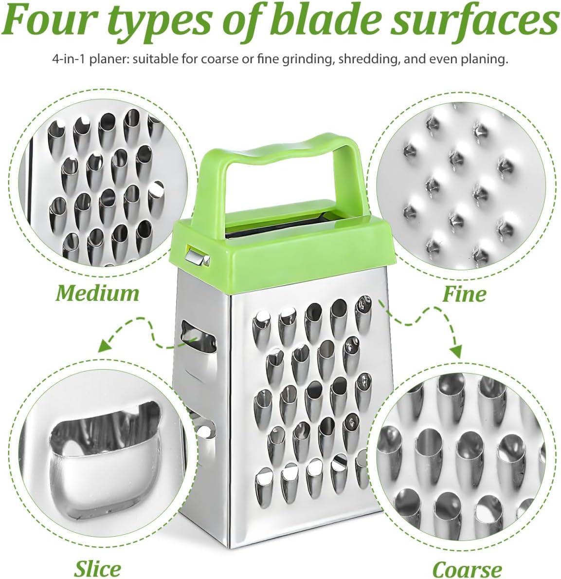 6-Pack Mini Cheese Grater Stainless Steel Hand Grater Box for Garlic Ginger Vegetables Fruit Slicing Shredding Mashing Non-Slip Handle 2.63 X 1.45 X 1.06 in