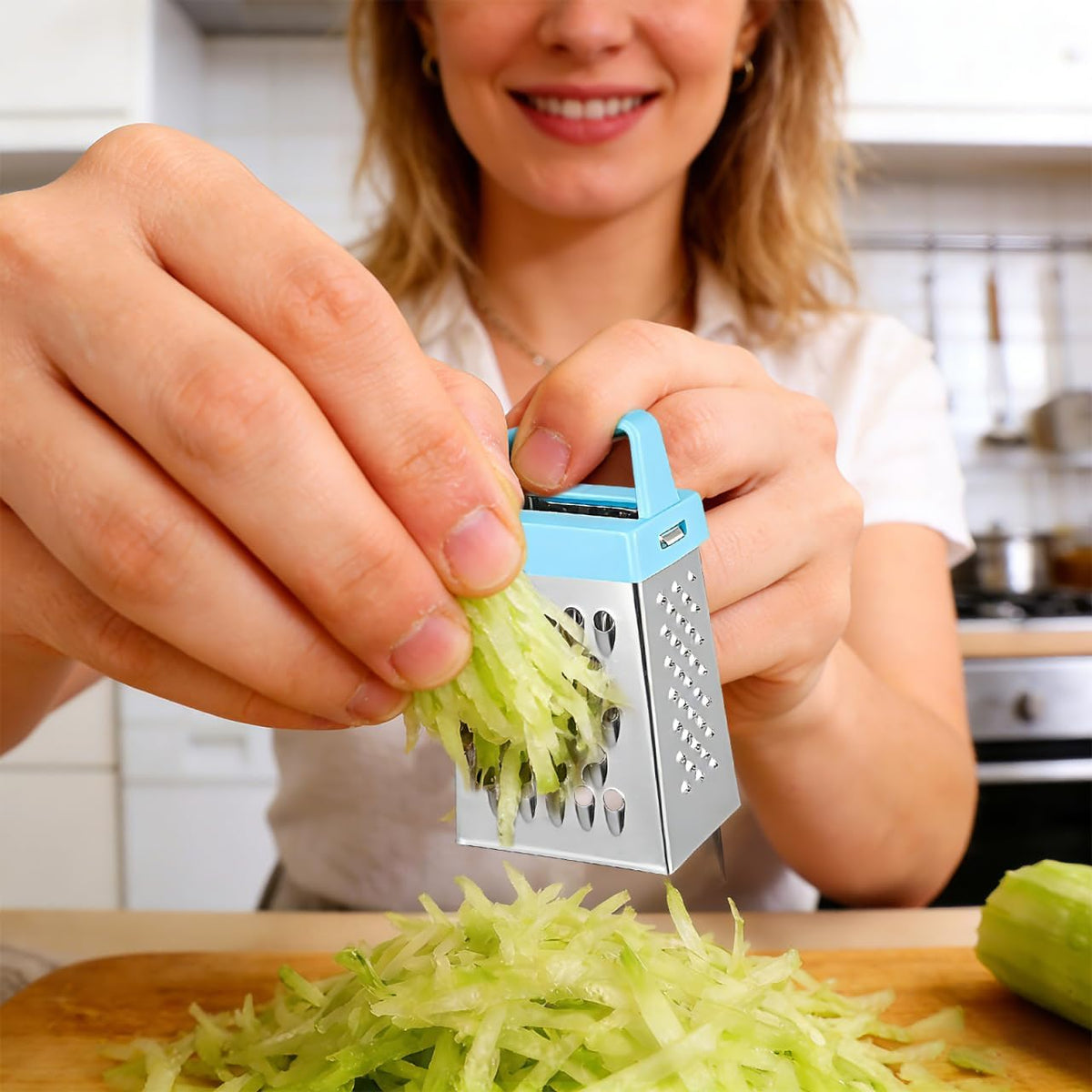 6-Pack Mini Cheese Grater Stainless Steel Hand Grater Box for Garlic Ginger Vegetables Fruit Slicing Shredding Mashing Non-Slip Handle 2.63 X 1.45 X 1.06 in