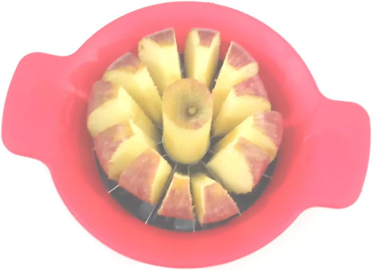 Apple and Pear Slicer12 Slices Thin Apple Slicer and Corer Attached Safety Cover Protect Fingers While in-Use and Blades While in Storage Pack of 1.Multi Color