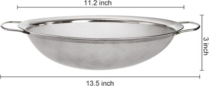 2 Pack Fine Mesh Paint Strainer, 11.5 Inch Stainless Steel 60 Mesh Paint Filter Fit 5 Gallon Bucket