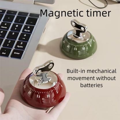 Visual Kitchen Timers for Cooking,100% Mechanical Cooking Timer,Retro Cooking Timer,No Batteries Required,Magnetic Back.(red)