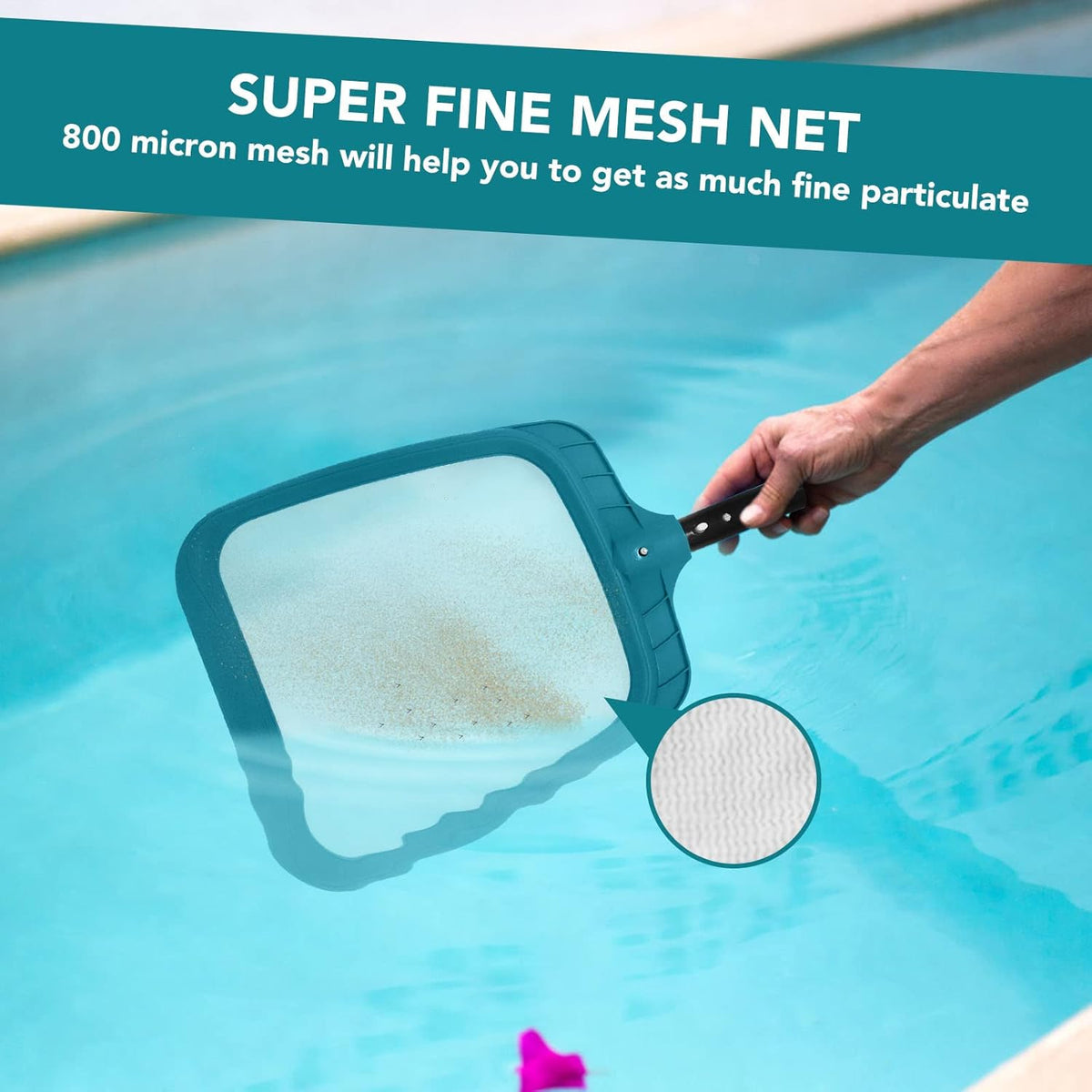 Pool Leaf Skimmer, Pool Surface Cleaning Net (Pole Not Included)