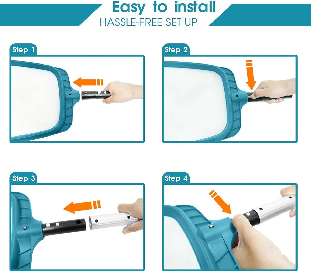 Pool Leaf Skimmer, Pool Surface Cleaning Net (Pole Not Included)