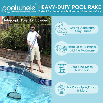 Pool Leaf Skimmer, Pool Surface Cleaning Net (Pole Not Included)