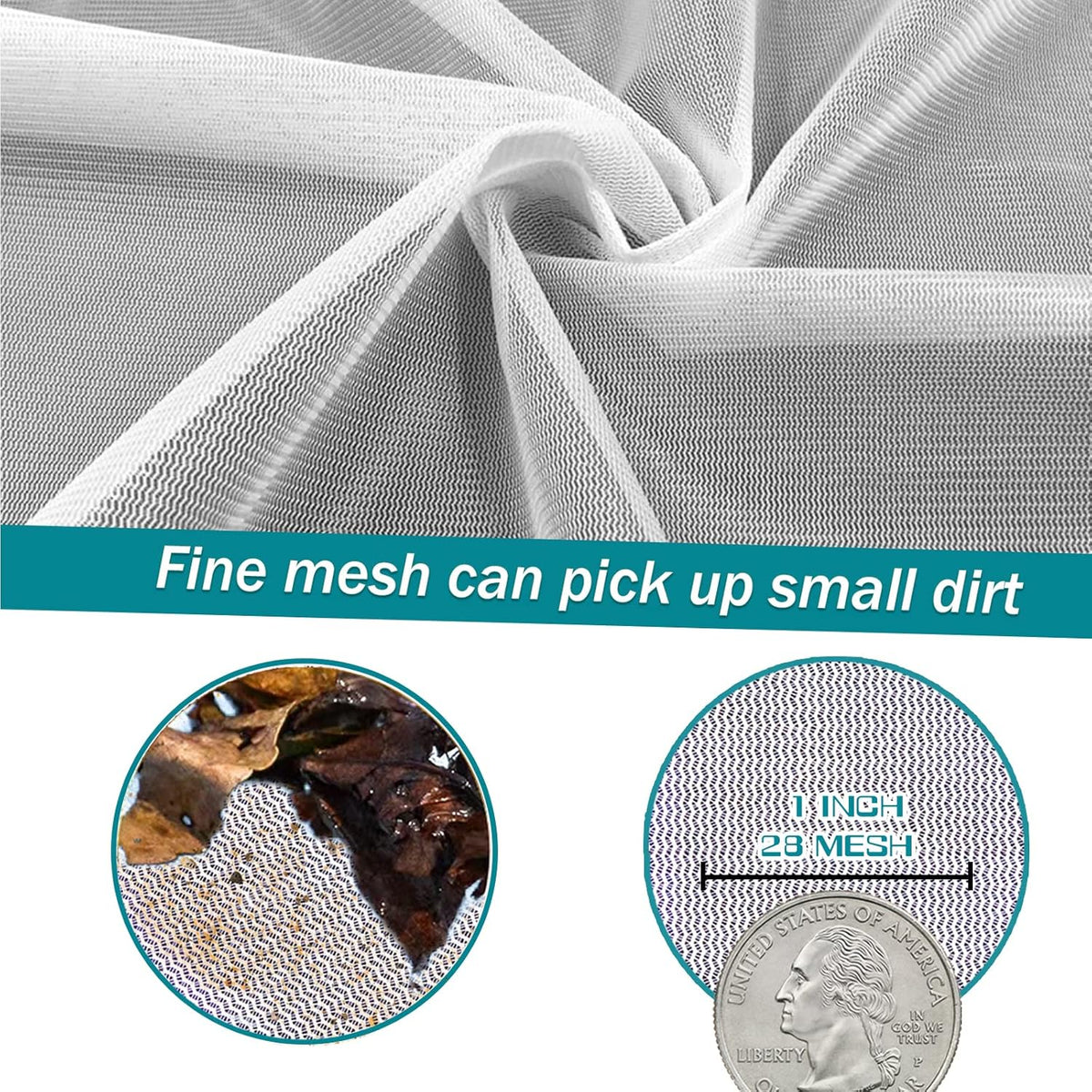 Pool Leaf Skimmer, Pool Surface Cleaning Net (Pole Not Included)