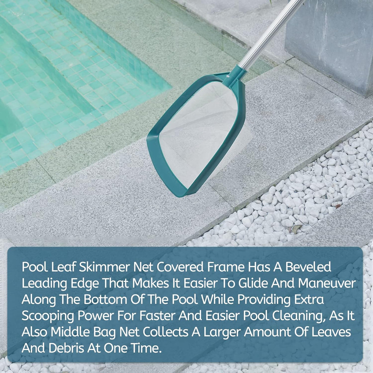 Pool Leaf Skimmer, Pool Surface Cleaning Net (Pole Not Included)
