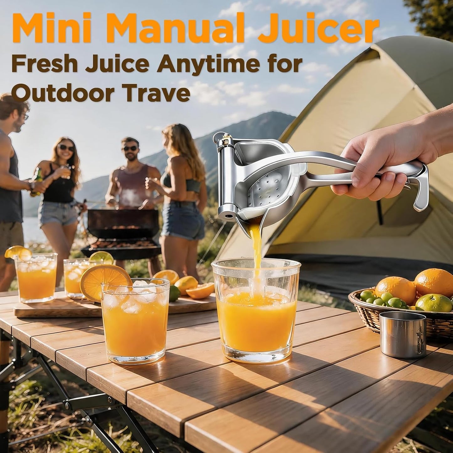 Fruit Juice Squeezer, Lemon Squeezer Manual, Non-Slip Ergonomic Grip, Easy to Use & Clean, 2026 New Upgraded Efficient Extraction of Citrus, and Other Fruits