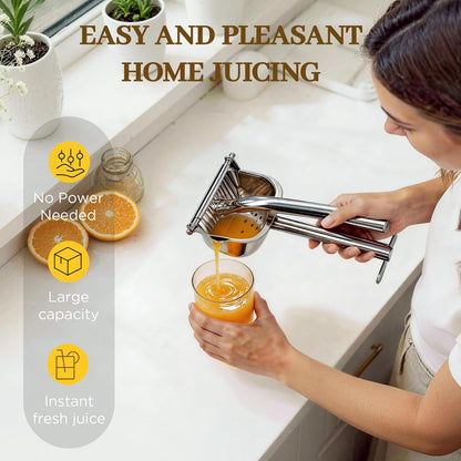 Fruit Juice Squeezer, Lemon Squeezer Manual, Non-Slip Ergonomic Grip, Easy to Use & Clean, 2026 New Upgraded Efficient Extraction of Citrus, and Other Fruits