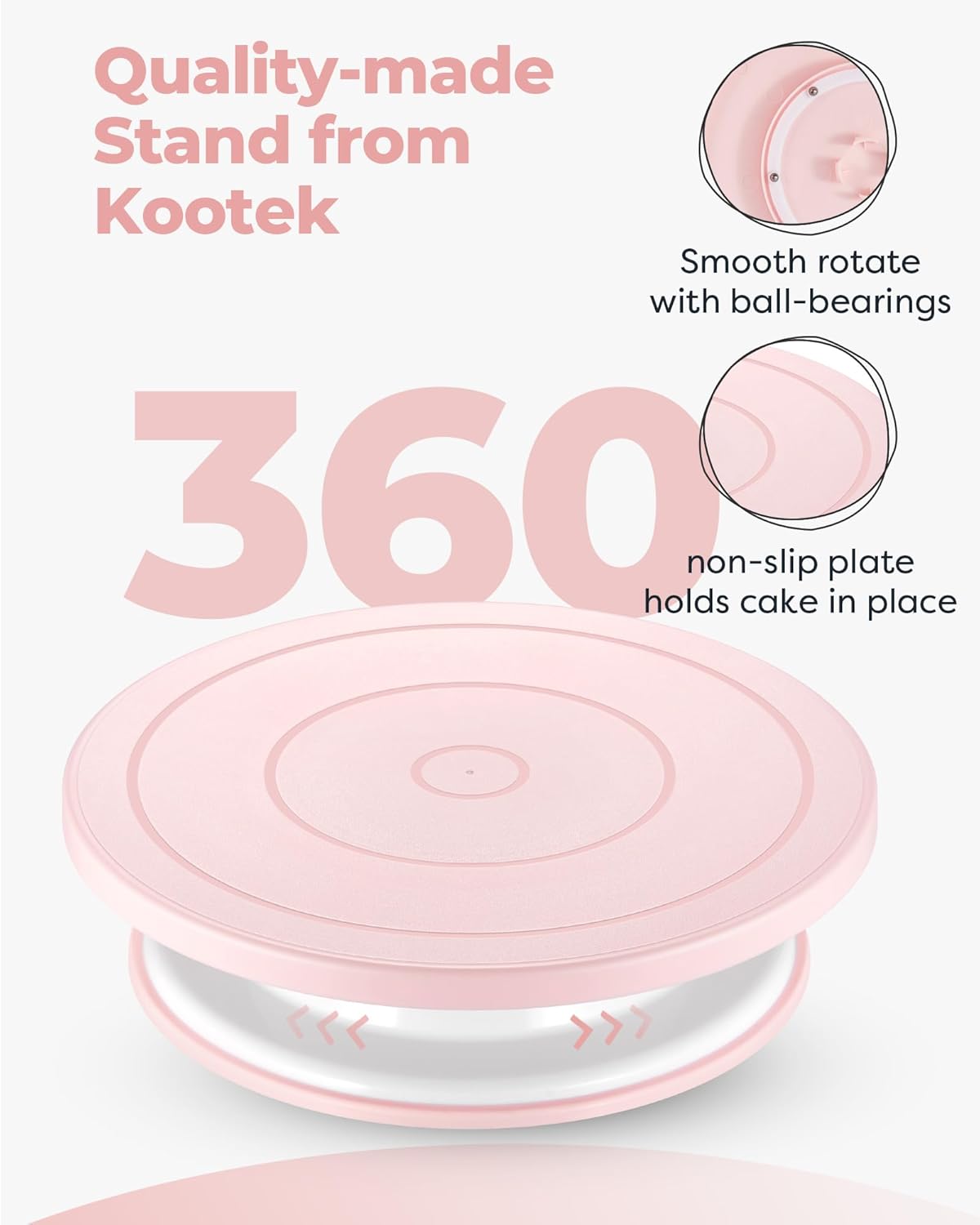 Cake Decorating Kit with Turntable Baking Supplies for Beginner Pros | Essential Baking Tools with Cake Stand Turntable, 2 Spatulas,3 Icing Scrapers, Video Tutorial, Pattern Chart, Starter kit