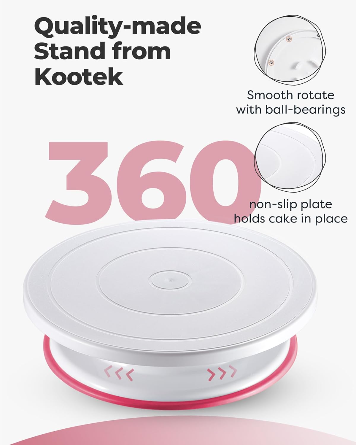 Cake Decorating Kit with Turntable Baking Supplies for Beginner Pros | Essential Baking Tools with Cake Stand Turntable, 2 Spatulas,3 Icing Scrapers, Video Tutorial, Pattern Chart, Starter kit
