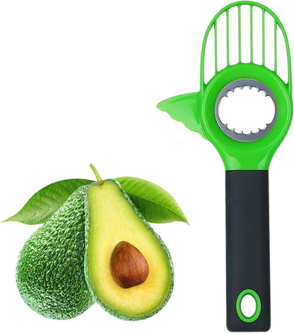 3-in-1 Avocado Cutter and Pit Remover Avocado slicer Avocado tool set with Stainless Steel Perfect for Pitting, Slicing, and Scooping - Good Grip Durable Design