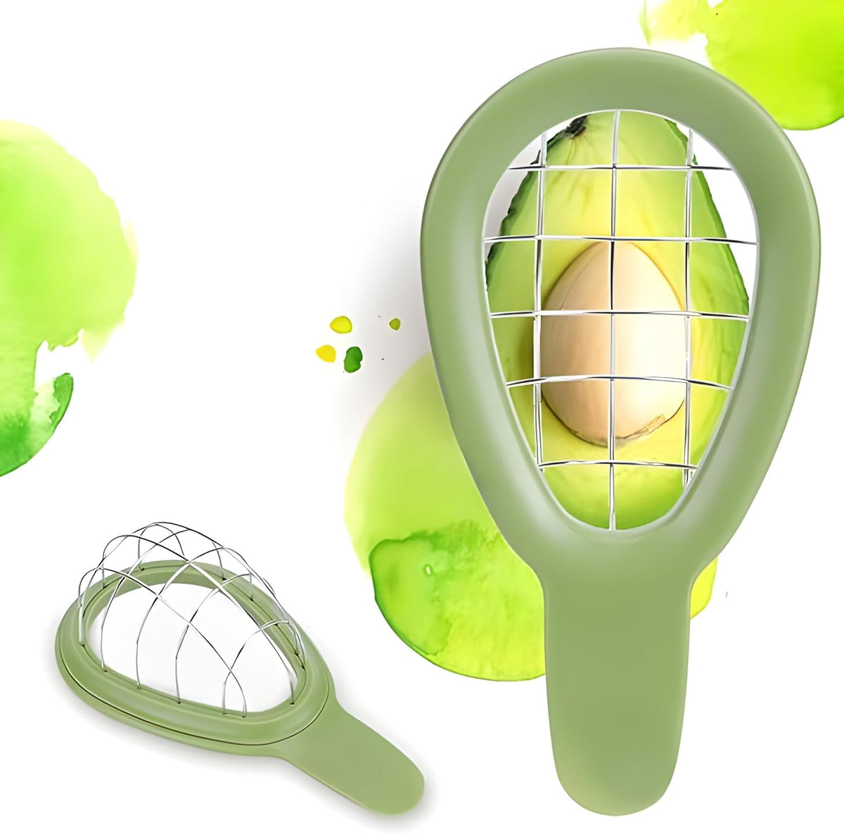 3-in-1 Avocado Cutter and Pit Remover Avocado slicer Avocado tool set with Stainless Steel Perfect for Pitting, Slicing, and Scooping - Good Grip Durable Design