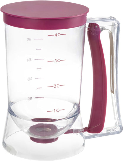 Classic Cuisine 4-Cup Pancake Batter Dispenser, Purple