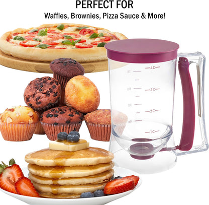 Classic Cuisine 4-Cup Pancake Batter Dispenser, Purple