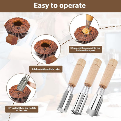 Pastry Cutter Wheel, Ravioli Cutter Wheel with Long Wooden Handle | Pasta Cutter Dumpling Lace Making Noodle Ruffled Edge Cookies Pie Cutter Kitchen Dough Cutting Tool