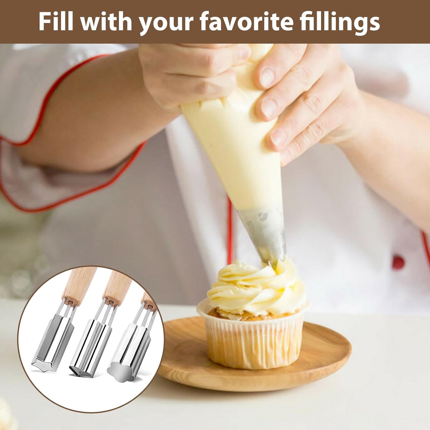 Pastry Cutter Wheel, Ravioli Cutter Wheel with Long Wooden Handle | Pasta Cutter Dumpling Lace Making Noodle Ruffled Edge Cookies Pie Cutter Kitchen Dough Cutting Tool