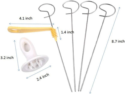 2 Set Tornado Spiral Potato Cutter Manual Slicer, Fry Vegetable Spiralizer Chips Maker with 4 stainless steel Sticks