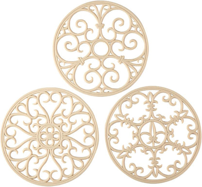 Silicone Trivet Mat - Non-Slip & Heat Resistant Kitchen Pads for Countertops & Table - Trivets for Hot Dishes & Cookware - Pot Holder for Pots & Pans - Pink, Set of 3