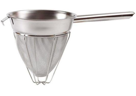 8" Bouillon Strainer, Reinforced, Extra Fine Mesh, S/S