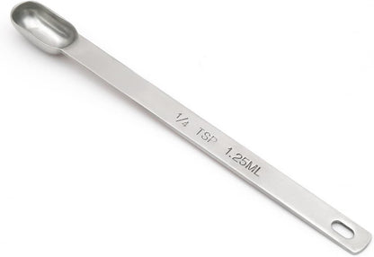 2PCS 1tsp (1/3tbsp, 5ml) Single Measuring Spoon, Stainless Steel Long Handle Individual Teaspoons Only