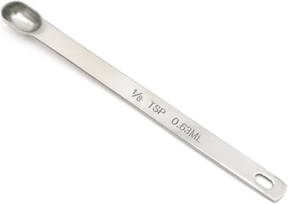 2PCS 1tsp (1/3tbsp, 5ml) Single Measuring Spoon, Stainless Steel Long Handle Individual Teaspoons Only