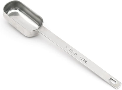 2PCS 1tsp (1/3tbsp, 5ml) Single Measuring Spoon, Stainless Steel Long Handle Individual Teaspoons Only