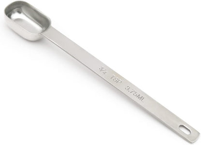 2PCS 1tsp (1/3tbsp, 5ml) Single Measuring Spoon, Stainless Steel Long Handle Individual Teaspoons Only
