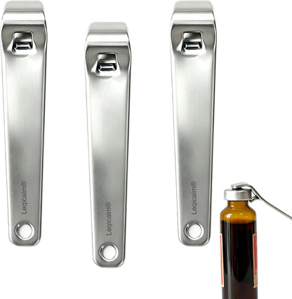 3 Pack Mini Vial Openers - Versatile Stainless Steel Oral Liquid Decappers for Botox, Medicines, and Beverages - Compact and Durable Bottle Opener Tool for Nurses, Pharmacies, and Home Use