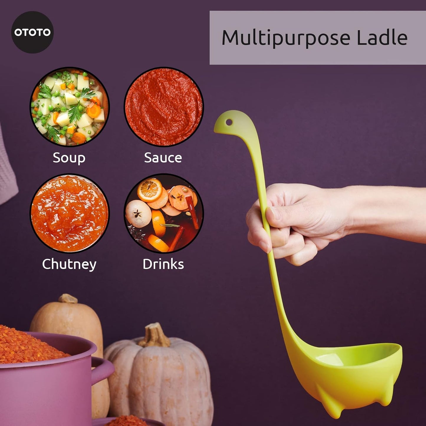 The Original Nessie Ladle - Soup Ladle, Cute Gifts, Funny Kitchen Gadgets, Loch Ness design, Cooking Gifts for Mom - Cute and Practical Kitchen Utensils - Unique Gifts for Women