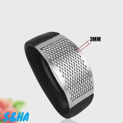 S&HA Stainless Steel Garlic Masher Kitchen Device Household Manual Annular Garlic Press Garlic Grinder New Innovative Garlic Crusher